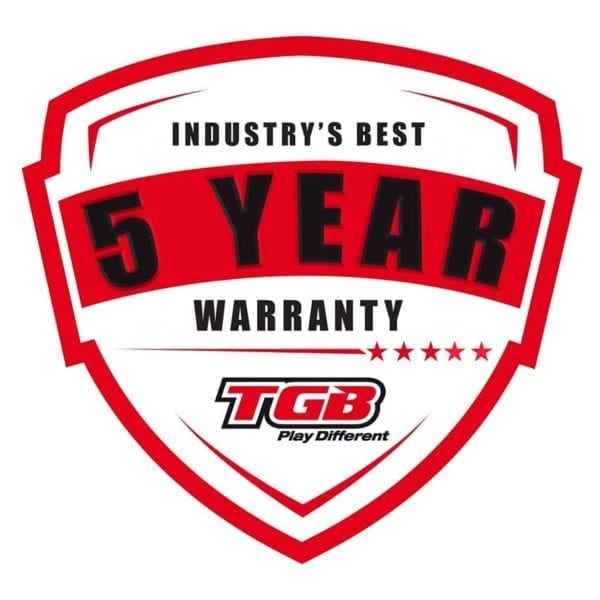 TGB 5 year warranty
